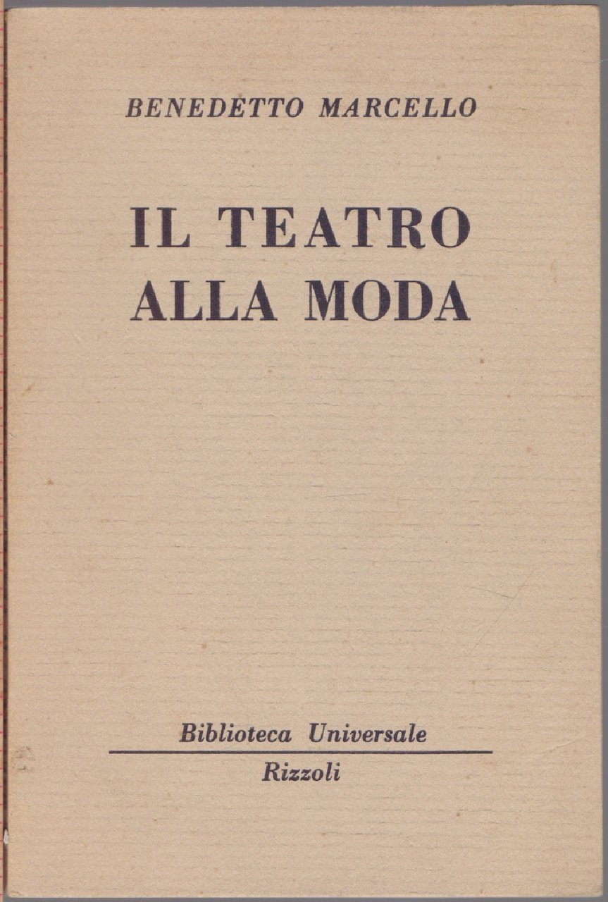 Il teatro alla moda - Benedetto Marcello | Immagine principale