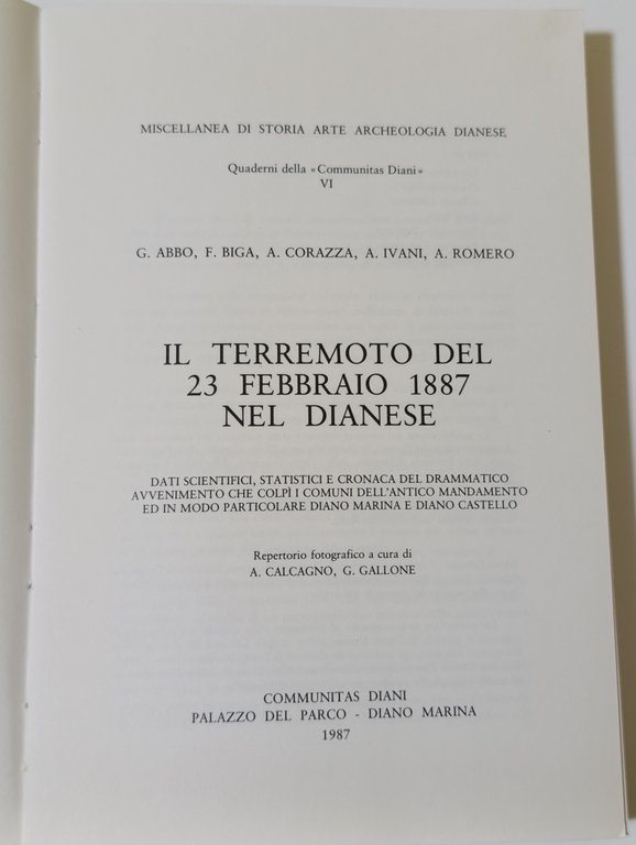 Il Terremoto Del 23 Febbraio 1887 Nel Dianese
