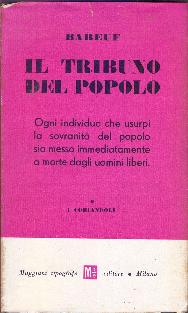 Il tribuno del popolo - Babeuf | Immagine principale