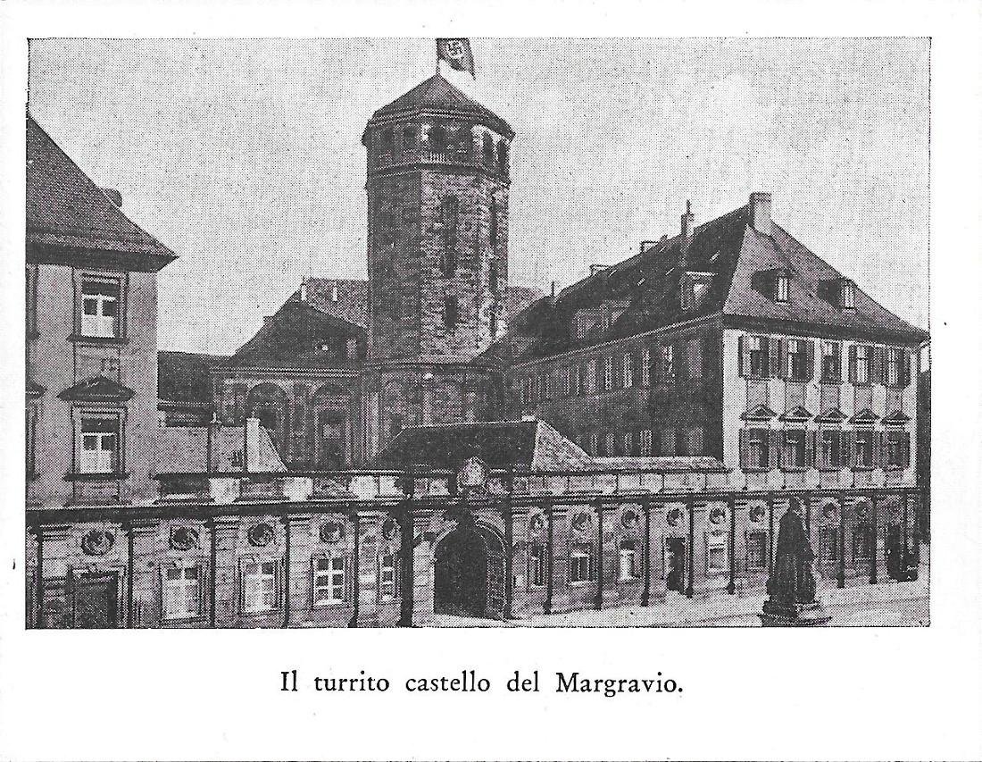 Il turrito castello del Margravio (Bayreuth). Stampa 1934 | Immagine principale