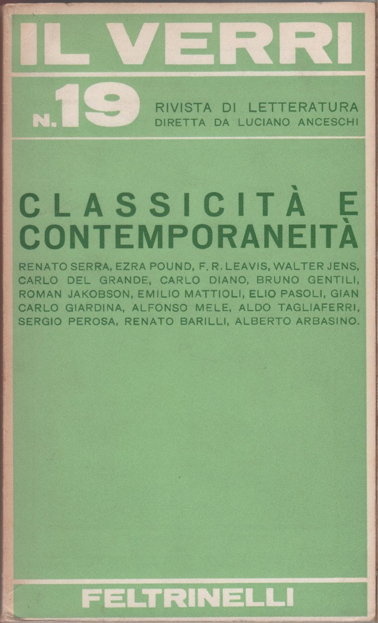Il Verri. Rivista letteraria. 1965 n 19 | Immagine principale