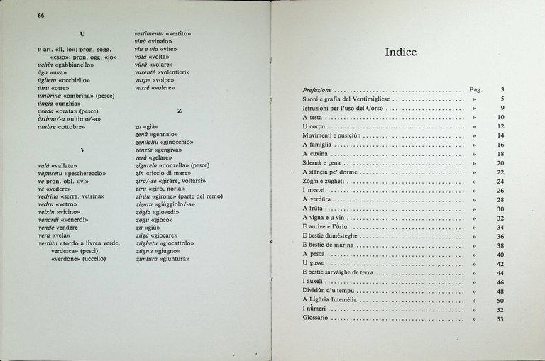Imparamu u Ventemegliusu Libro Dialetto Ventimiglia Azaretti Villa Crespi 1979