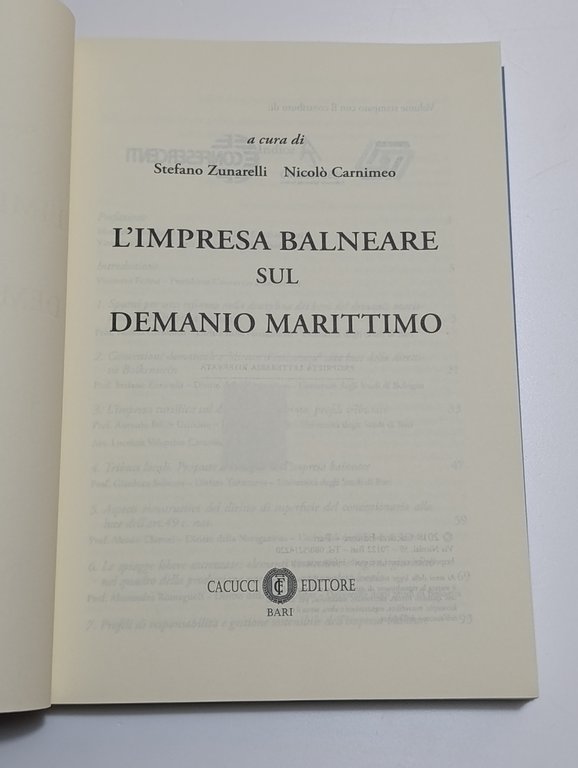 Impresa balneare sul demanio marittimo