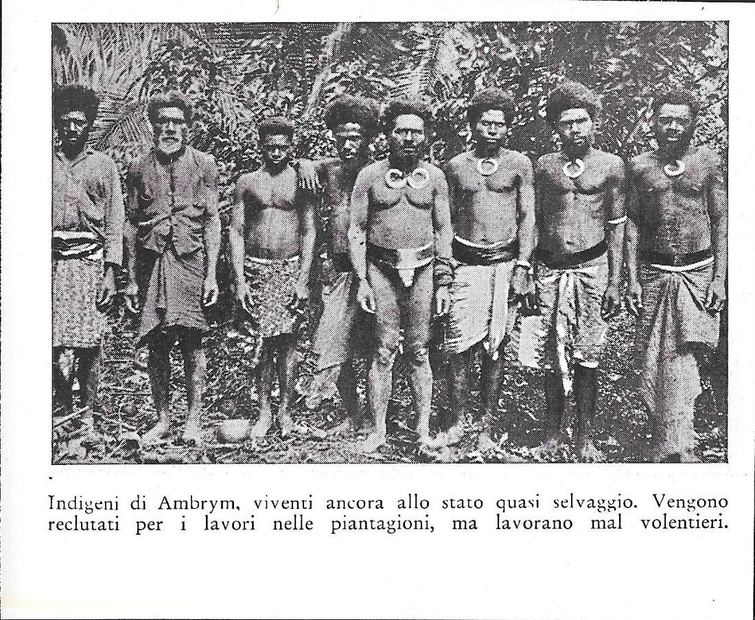 Indigeni di Ambrym (Vanuatu). Stampa 1934 | Immagine principale