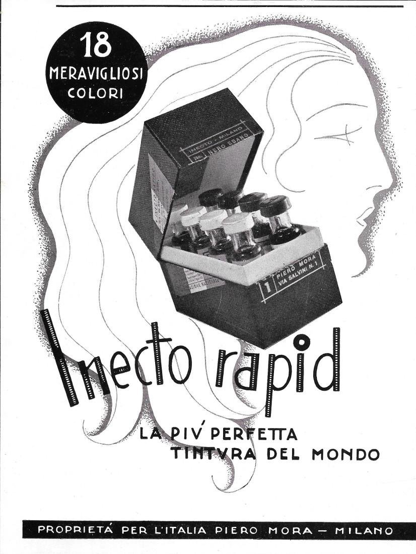 Inecto Rapid. La più perfetta tintura del mondo. Advertising 1939 | Immagine principale