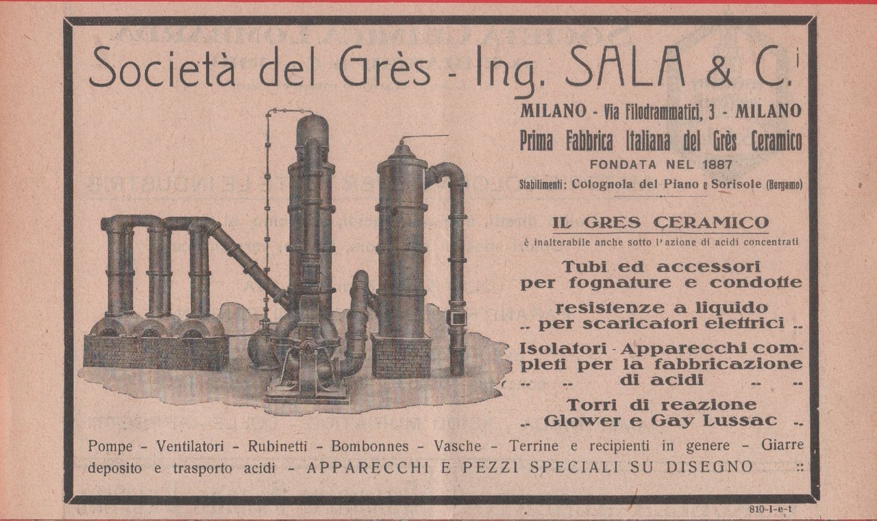 Ing. Sala &amp;C.. Società del gres. Advertising 1926 | Immagine principale