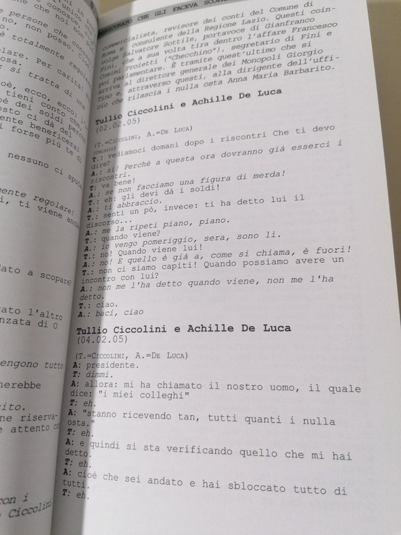 Intercettazioni Italiane Moggi Calciopoli Ricucci Fazio - Testi Conversazioni