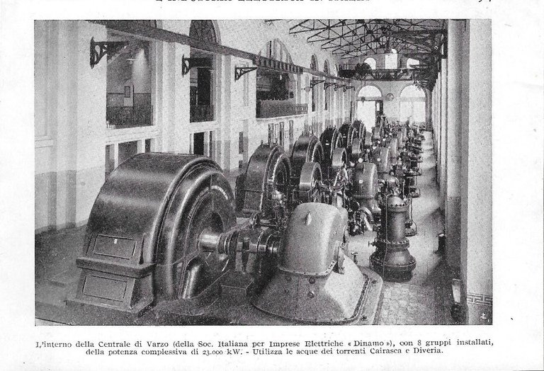 Interni della Centrale di Varzo. Fronte/retro. Stampa 1928 | Immagine Gallery 2