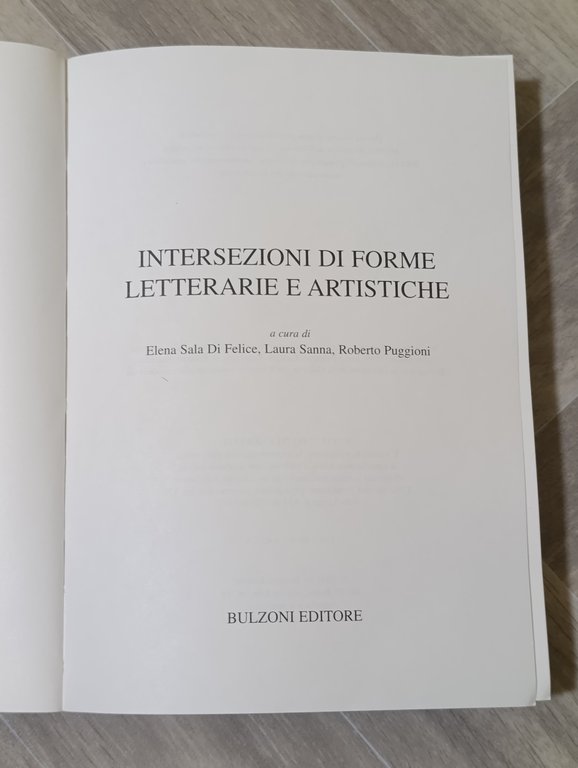 Intersezioni di forme letterarie e artistiche
