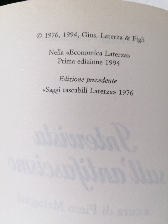 Intervista Sull'Antifascismo Libro Amendola 1^ Edizione Economica Laterza 1994 | Immagine Gallery 3