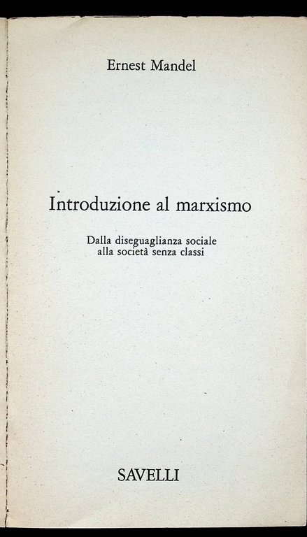 Introduzione al Marxismo