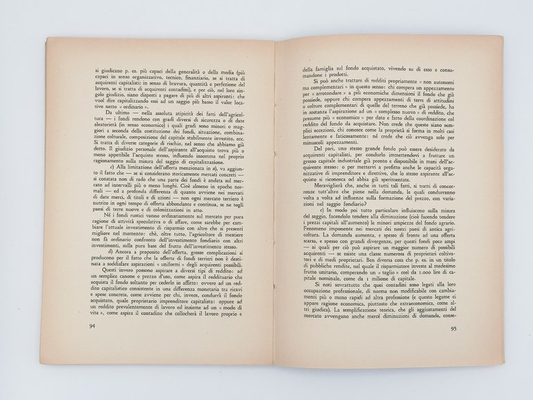 Introduzione Allo Studio Del Capitale Fondiario Libro Brizi Edagricole 1950