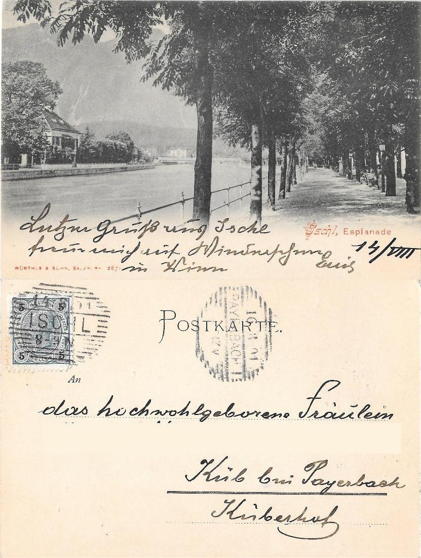 Ischl, Esplanade. Viaggiata 1901 | Immagine principale