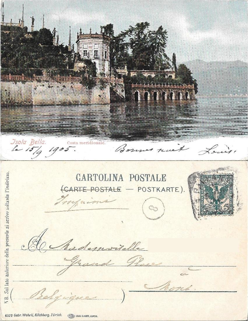 Isola Bella. Costa meridionale. Viaggiata 1905 | Immagine principale