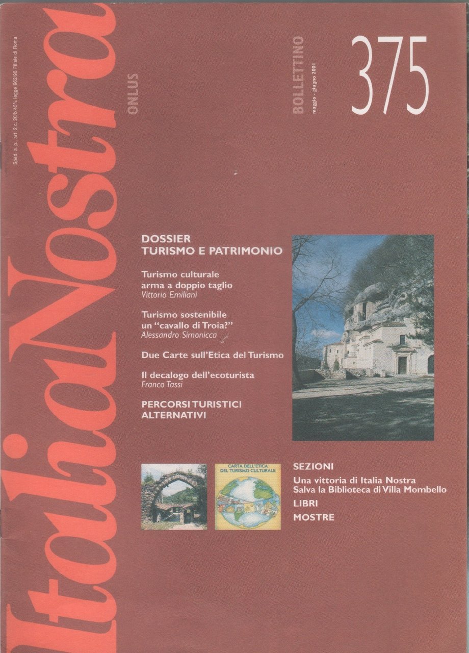 Italia Nostra. Bollettino n. 375, maggio-giugno 2001 | Immagine principale