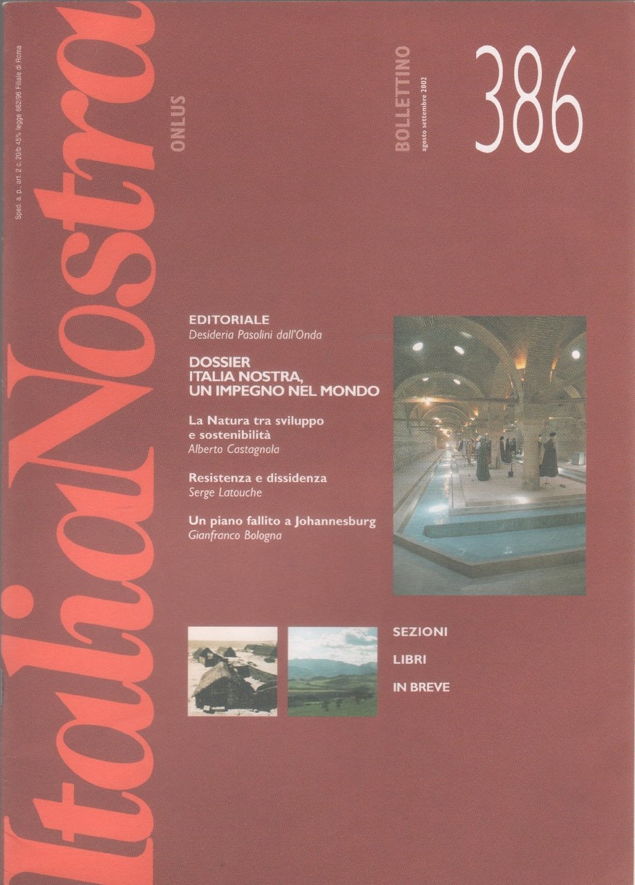 Italia Nostra. Bollettino n. 386, agosto-settembre 2002 | Immagine principale