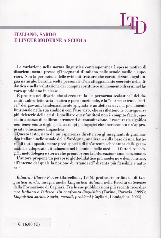 Italiano, sardo e lingue moderne a scuola