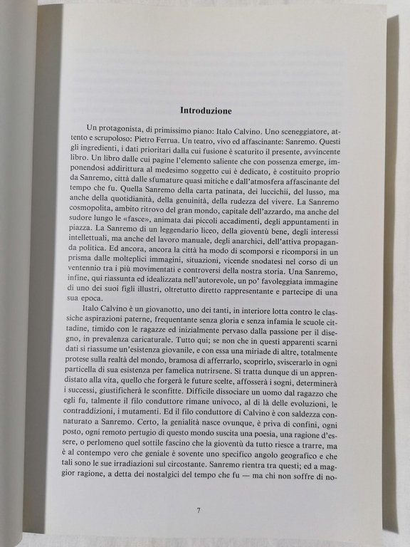 Italo Calvino A Sanremo Libro Piero Ferrua Famija Sanremasca Biografia …