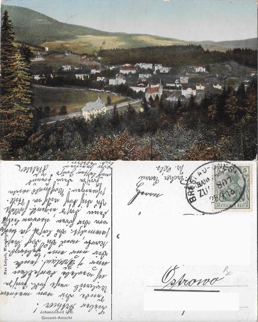 Johannisbad i. B.. Viaggiata 1913 | Immagine principale