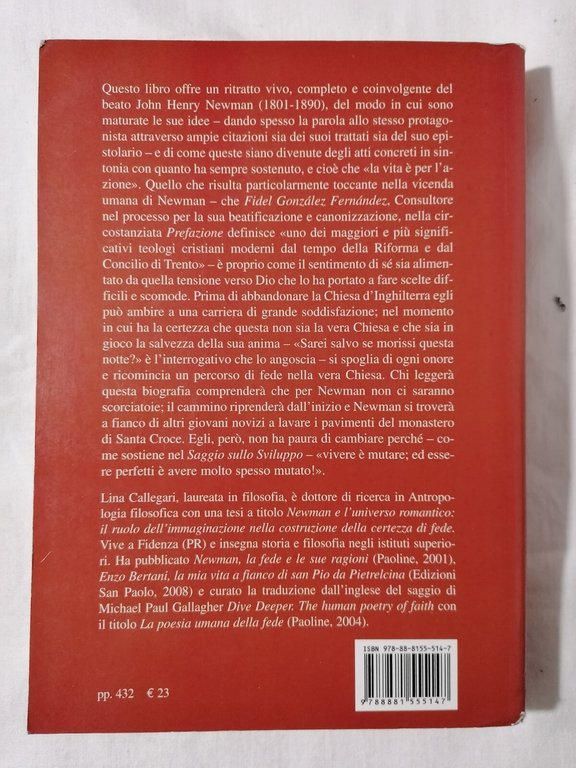 John Henry Newman La Ragionevolezza Della Fede Libro Lina Callegari …