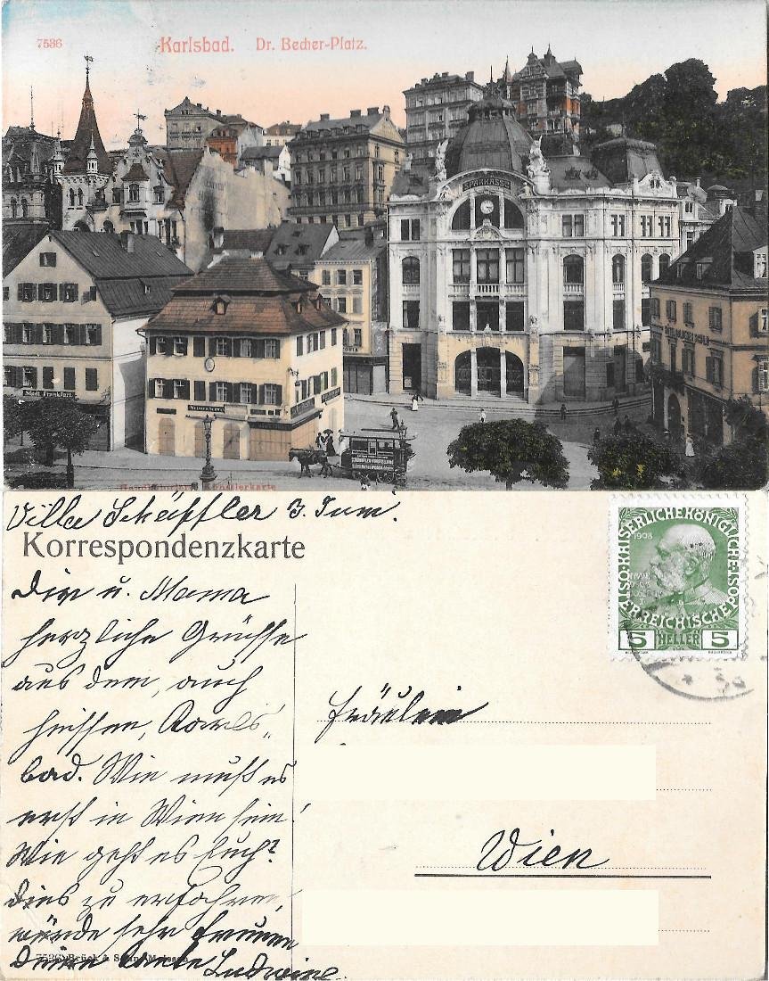 Karlsbad, Dr. Becher-Platz. Viaggiata | Immagine principale