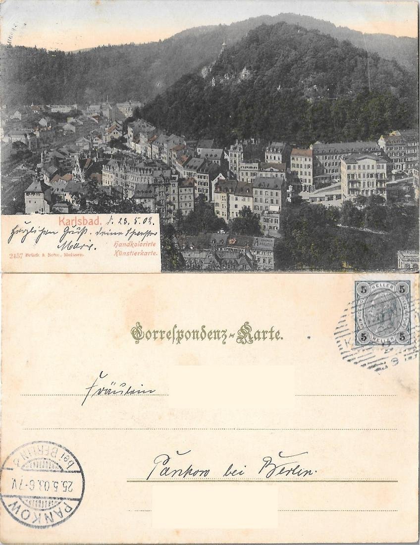 Karlsbad, Handkolorirte . Viaggiata 1903 | Immagine principale