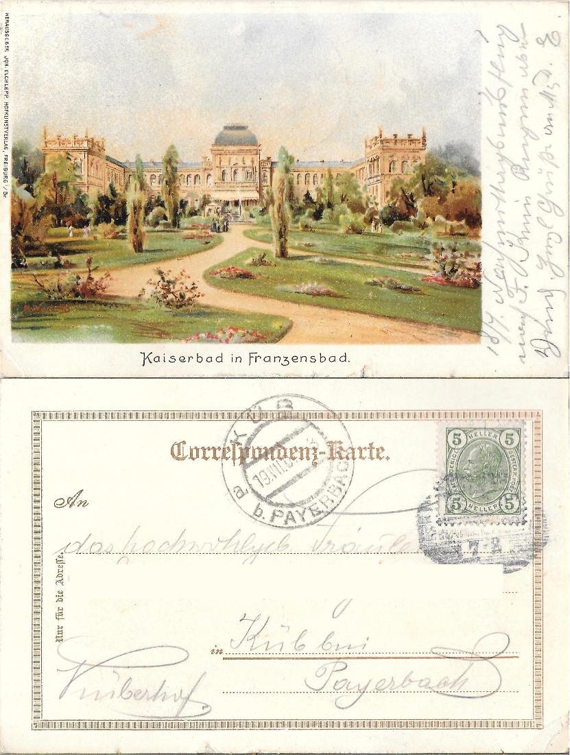 Karlsbad in Franzensbad. Viaggiata 1907 | Immagine principale