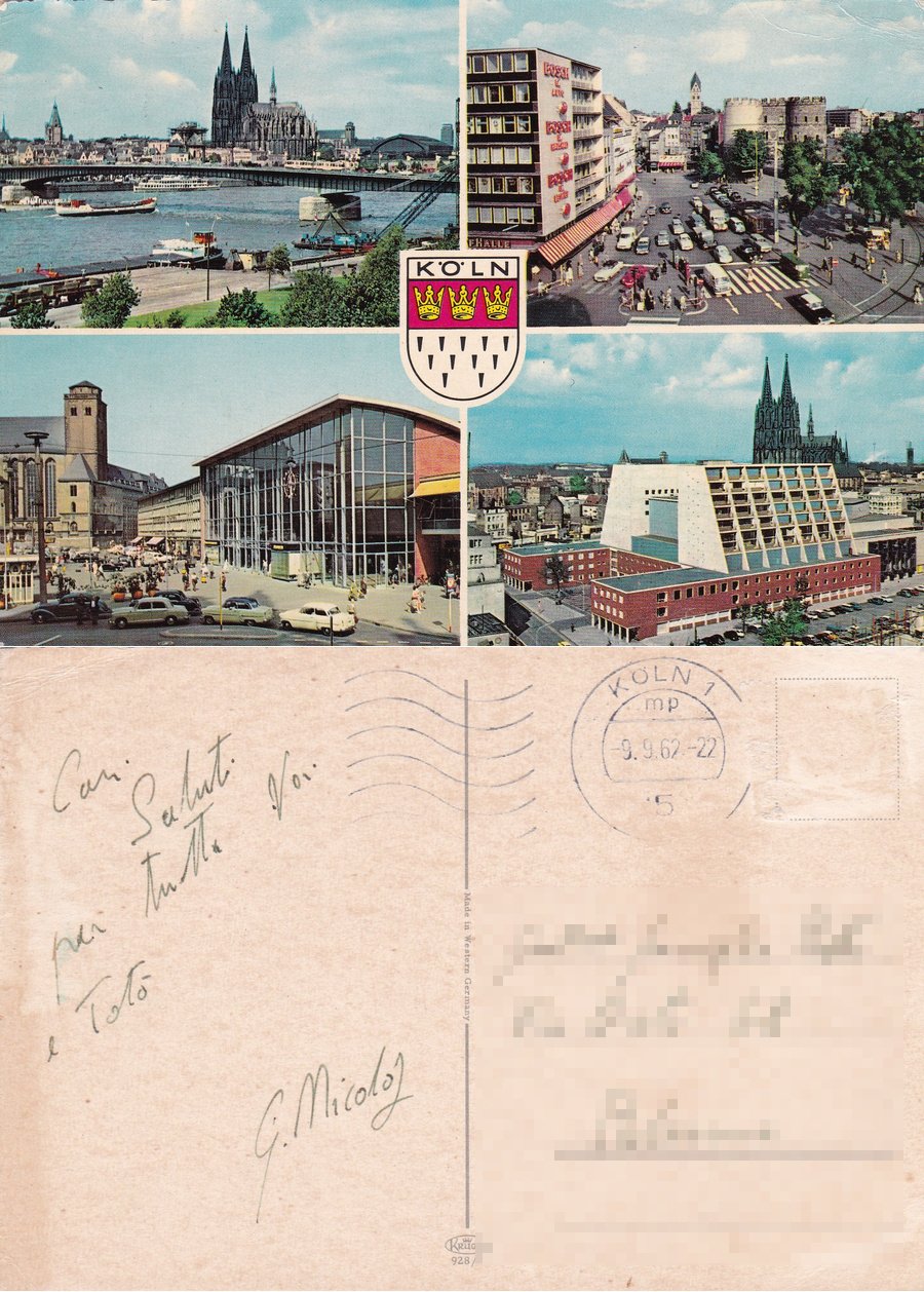 Koln. Viaggiata 1962 | Immagine principale