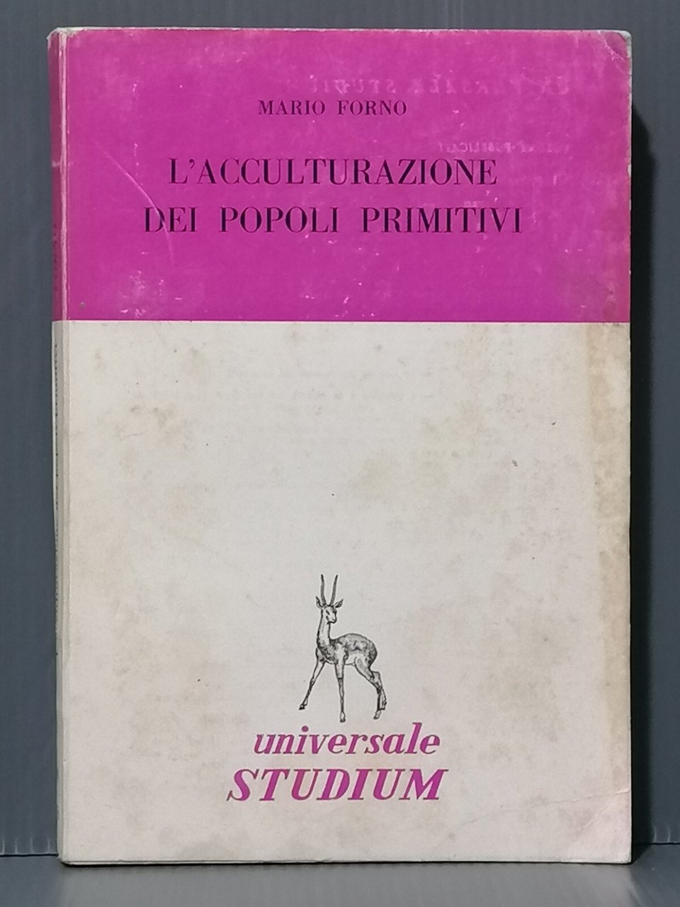 L'Acculturazione Dei Popoli Primitivi Libro Mario Forno Universale Studium 1968