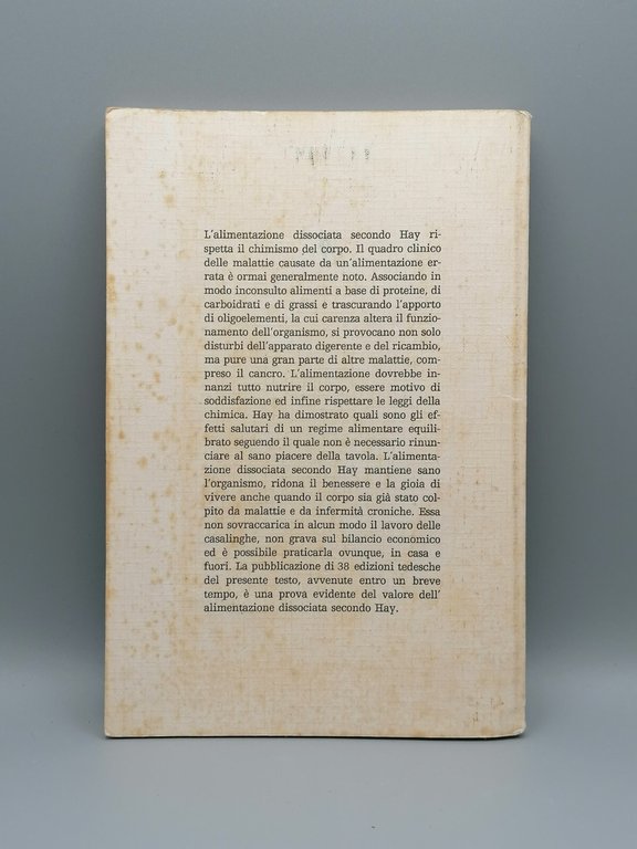 L'Alimentazione Dissociata di Hay - La Via della Salute, Libro …