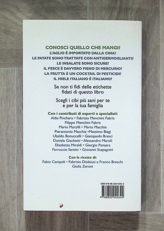L'Alimentazione Ecologica Libro Ciro Vestita Cibi Sicuri Sperling 9788820042622