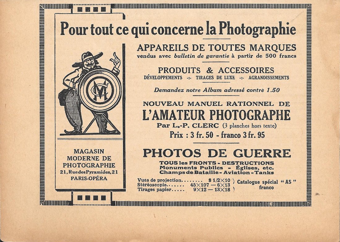 L'amateur photographe, Paris - Advertising 1920 | Immagine principale