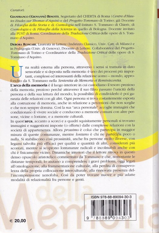 L'arca della memoria. La sentenza sulla memoria e la riminiscenza … | Immagine Gallery 2