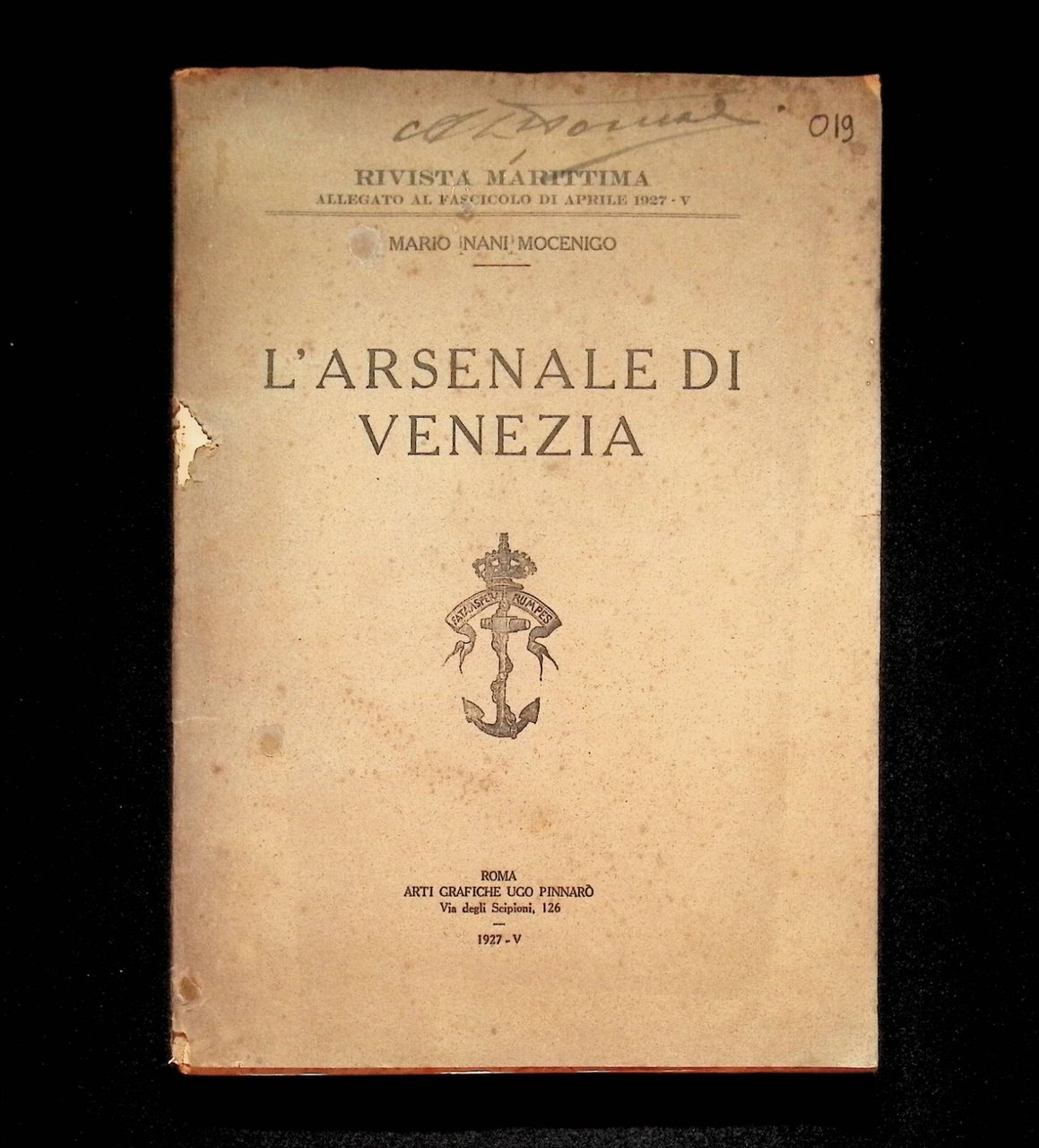 L'Arsenale di Venezia - Rivista Marittima 1927 Pinnarò Cartine | Immagine principale