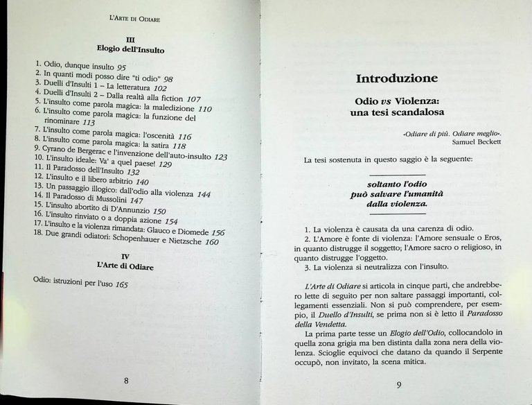 L'Arte di Odiare Libro Pietro Gorini Gremese Piacere dell'Odio 9788884405913