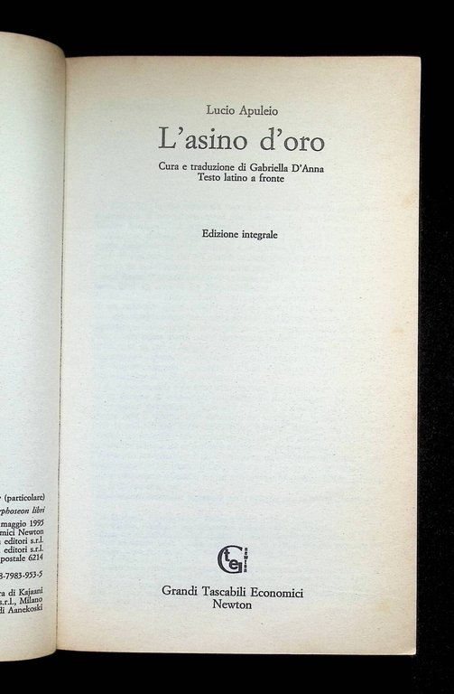 L'asino d'oro. Testo latino a fronte. Edizione Integrale | Immagine Gallery 4