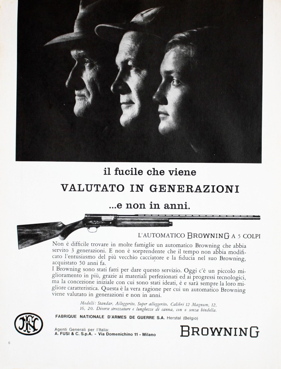 L'automatico Browning a 5 colpi. Advertising 1969 | Immagine principale