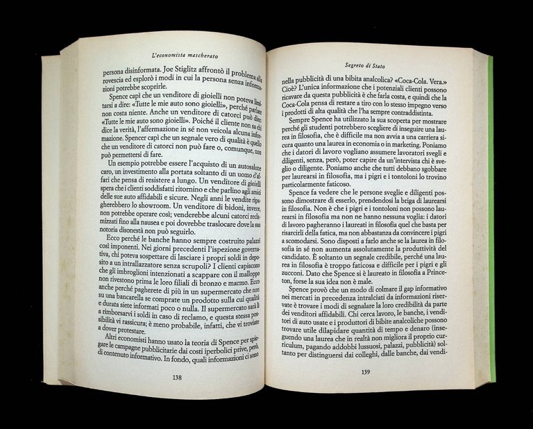 L'Economista Mascherato LIbro Tim Harford Prima Edizione RIzzoli 2006