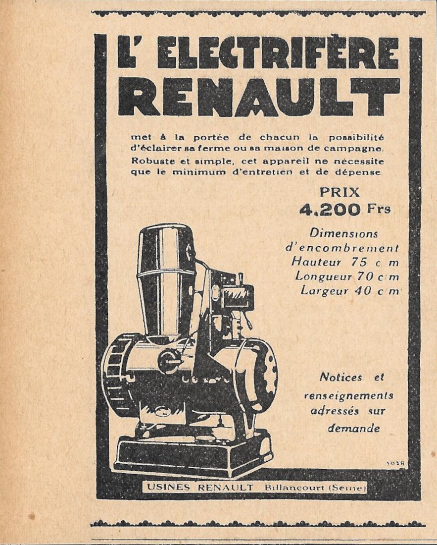 L'Electrifère Renault - Advertising 1928 | Immagine principale