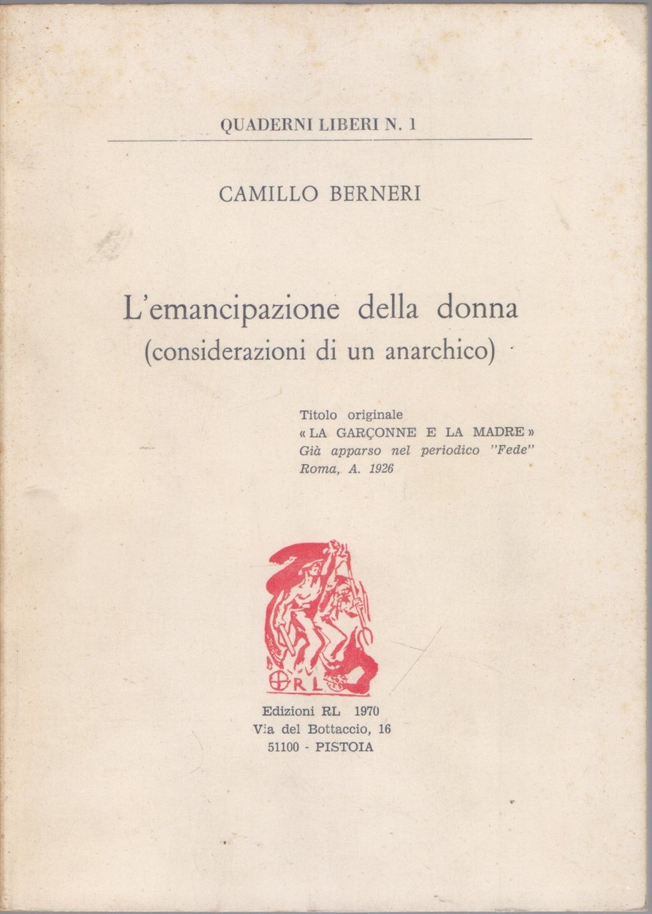 L'emancipazione della donna ( considerazioni di un anarchico) - Camillo … | Immagine principale