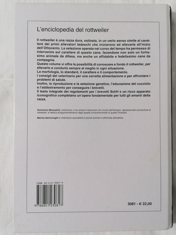L'enciclopedia del Rottweiler - Domenico Moscatelli De Vecchi 2003 libro …