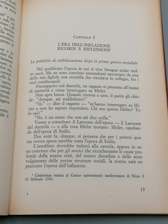 L'Era Dell'Inflazione Libro Jacques Rueff Via Aperta 1966 Prima Edizione