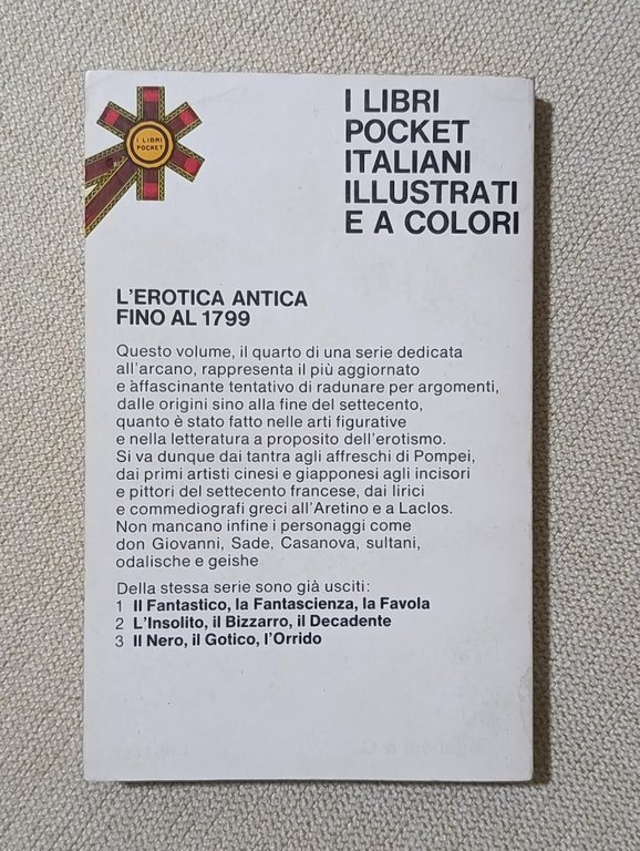 L'Erotica Antica Fino al 1799 Volume Quarto. Pocket a Colori