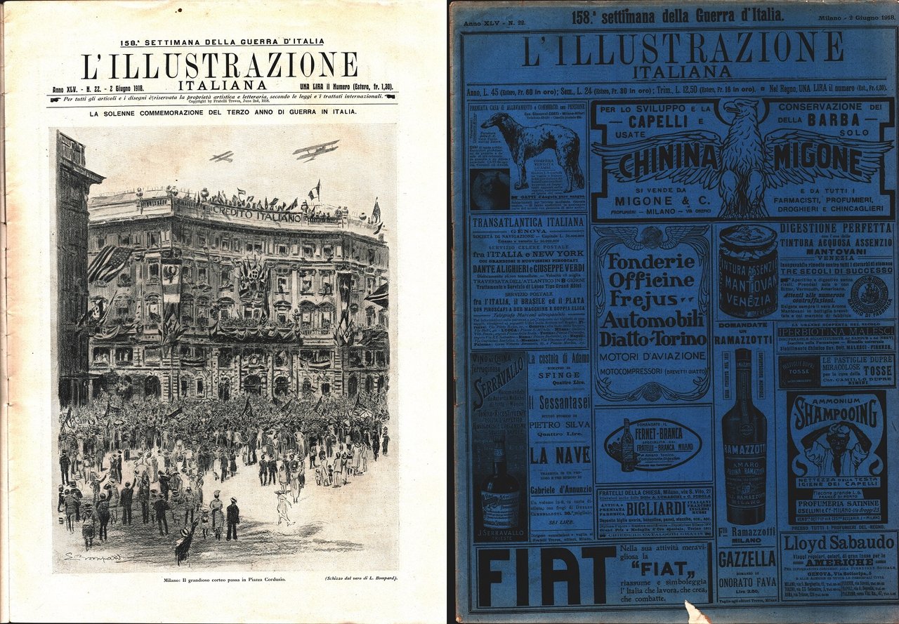 L'Illustrazione Italiana. N. 22 , 2 giugno 1918. Anno XLV | Immagine principale