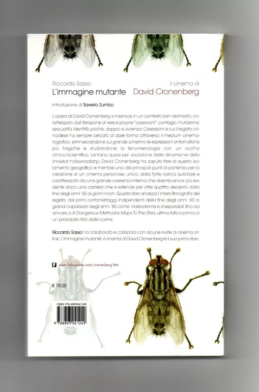 L'IMMAGINE MUTANTE Il Cinema di David Cronenberg Libro Sasso 9788893041249