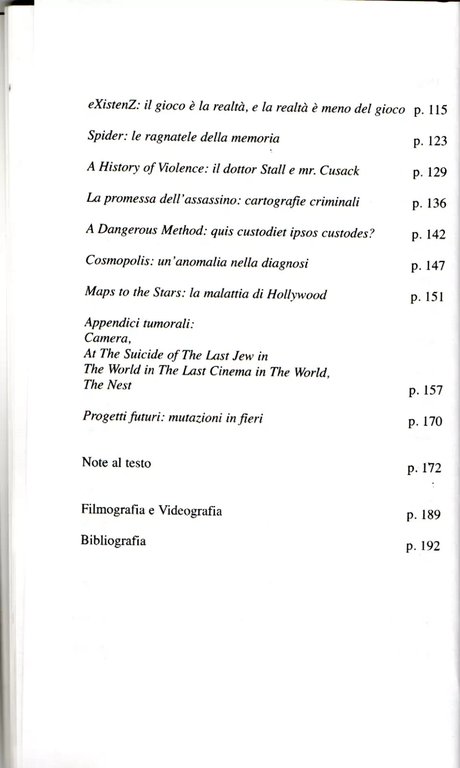 L'IMMAGINE MUTANTE Il Cinema di David Cronenberg Libro Sasso 9788893041249