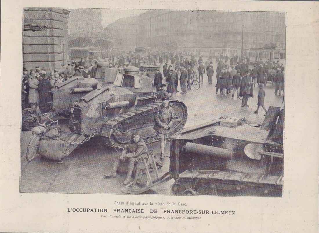 L'occupation francaise de Francfort dur le Mein. Illustrazione 1920 | Immagine principale