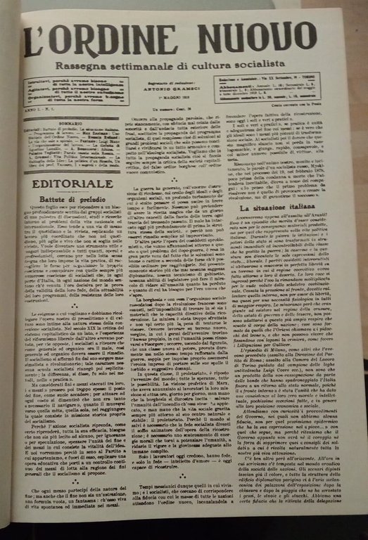 L' ordine nuovo 1919/1920 e 1924/1925. Reprint | Immagine Gallery 2