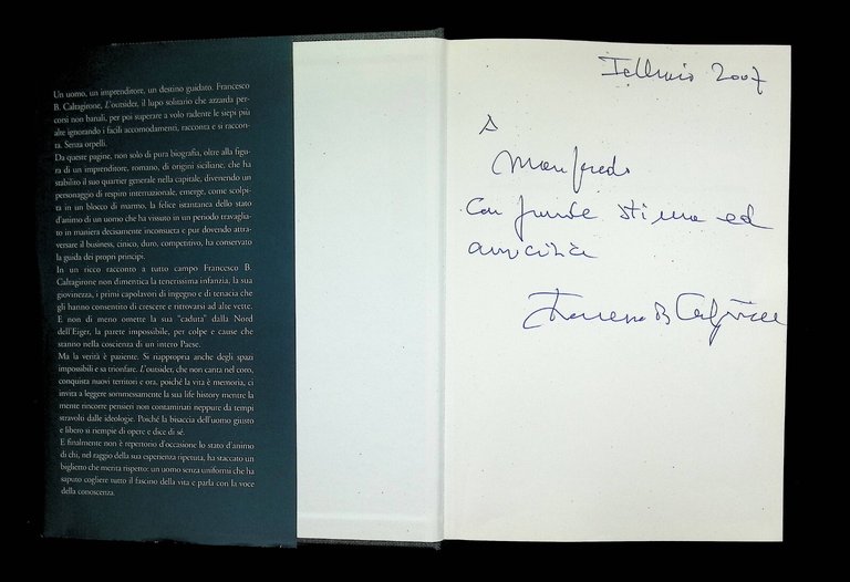L'Outsider Libro Selvi Biografia Francesco Bellavista Caltagirone Autografato