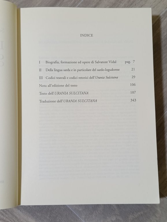 L'Urania Sulcitana di Salvatore Vidal : classicità e teatralità della …